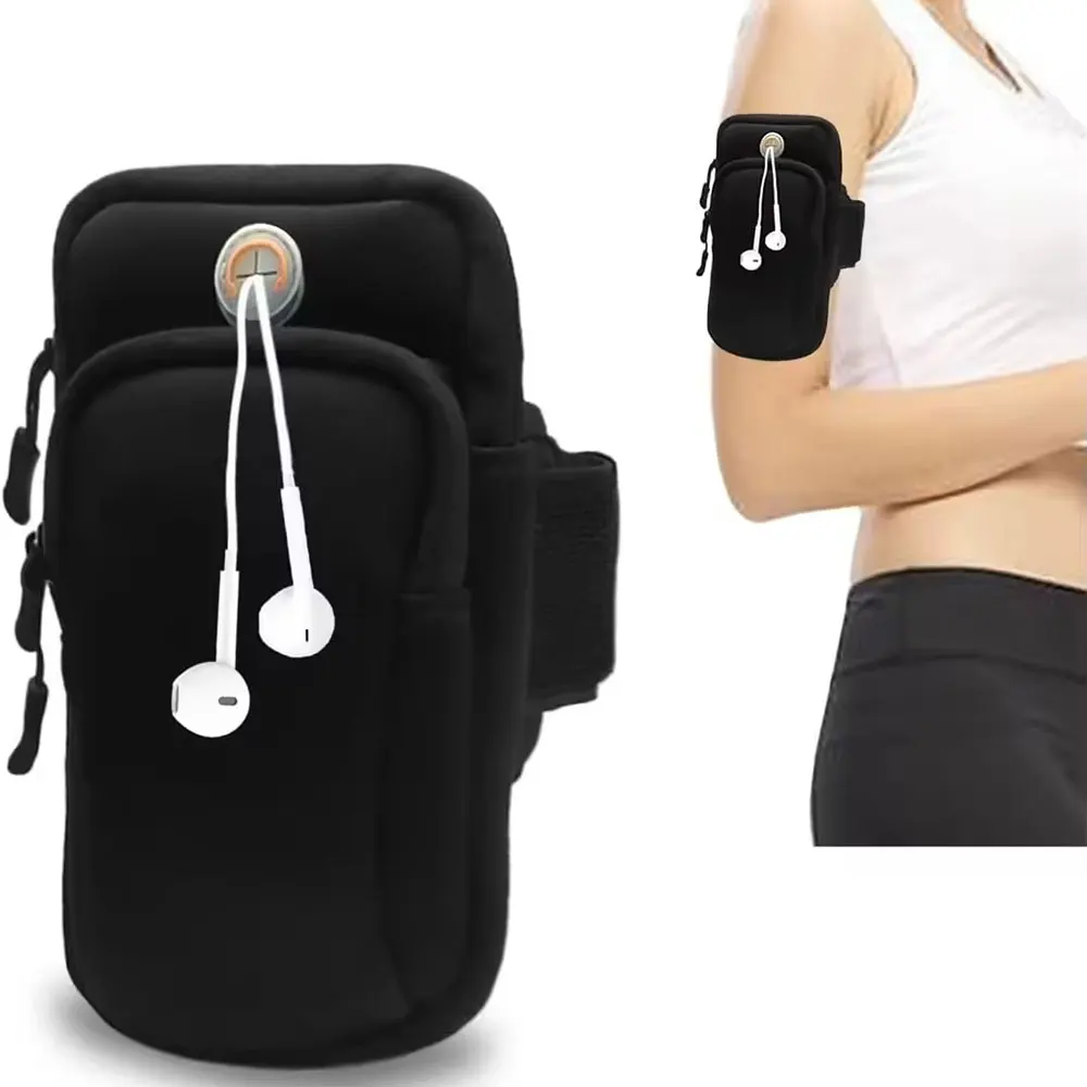 product for running universal mobile phone bags for wallet outdoor sport arm purse shoulder bag women phone pouch with earphone hole-7