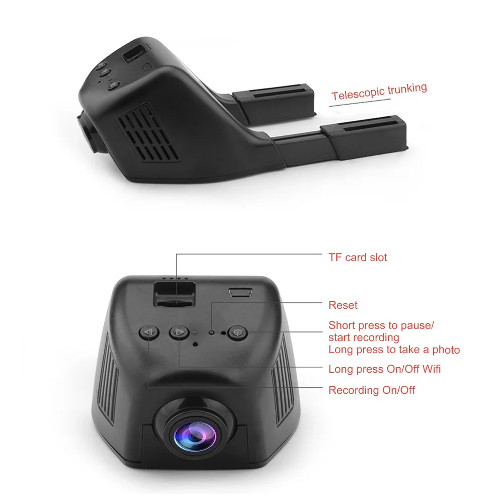 China 1080P Full HD car dvr Ntk96658 hidden design car dash cam