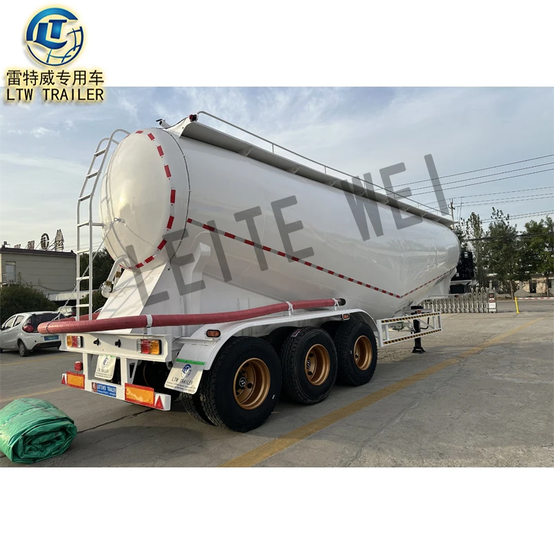 3 Alxes Diesel Engine Compresor 30/40/50 Ton Concrete Mixer Tanker 30/45/50 Cbm Bulk Cement Tank Semi Trailer