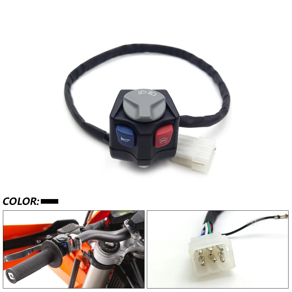 OTOM Motorcycle Enduro EXC EXCF XCW Dirt Bike Combination Headlight Beam Horn Engine Stop Kill Switch for KTM