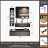 80Rock Slab Ceramic Basin+Smart Mirror Cabinet