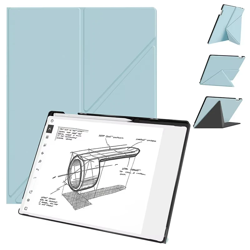 Laudtec Housse de protection PU en cuir folio avec support stylet pour tablette Remarkable Paper Pro 11,8 pouces 2024