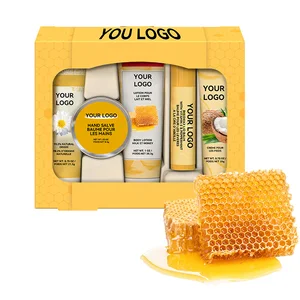 Organic Honey Skin Care Set for Face 5-Step Acne-Fighting Routine with Purifying Foam & Moisturizer for Combination Skin
