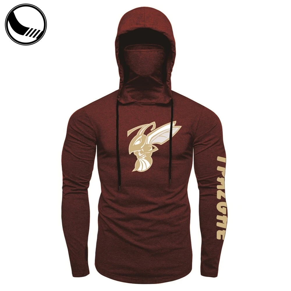 High Quality Custom Embroidery Two Tone Custom Anime Women's Hoodie  With Neck Warmer