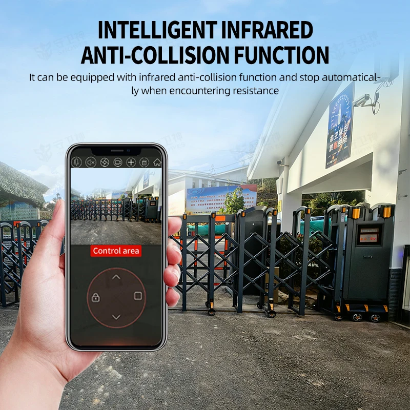 Main Gate Price in India Aluminum Alloy Sliding Door School Factory Gate Automatic Retractable Folding Gate