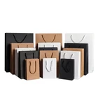 Customize Logo Luxury Elegant Retail Plain Cardboard Matte Gift Brown White Black Paper Bags