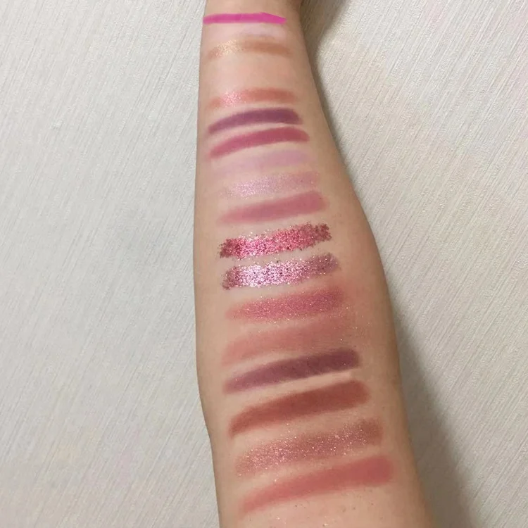 Стойкие блестящие перламутровые мерцающие тени для век 18 цветов Палитра теней