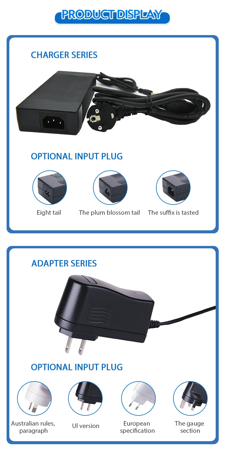 Xve Lithium Battery Charger 12v 12.6v 1a 2a Ac Dc Power Adapter With Ce ...