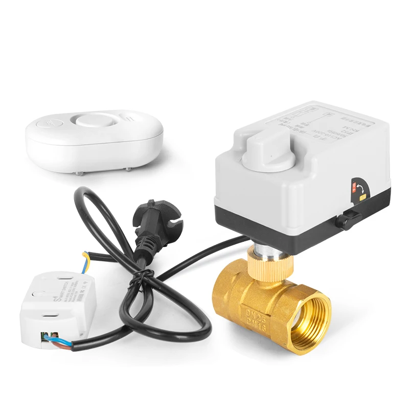 DN40 Smart WiFi Flood Detection Electric Ball Valve Mobile Phone Remote Alarm Shut-off Valve for Pipeline System