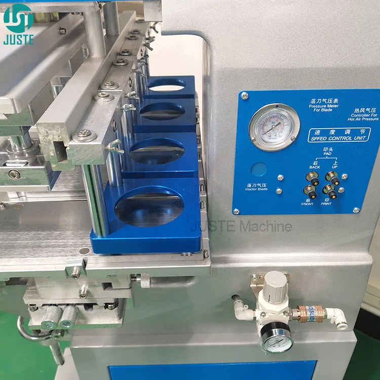 4 Color Roll Pad Printer Servo Carousel Fully Automatic Pad Printing Machine for Stress Christmas PVC PU Golf Ball Pen Logo Tees