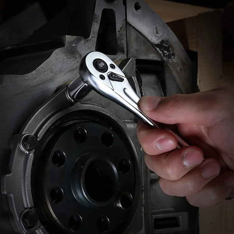 Clé à Douille à Cliquet - DILWE - Réversible - Antirouille - Poignée