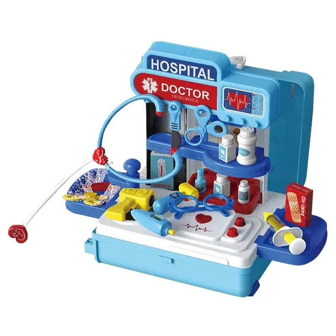 Детский развивающий Тяговый стержень высшего качества «сделай сам» ролевая игра операционная больница 3 в 1 чемодан набор врачей игрушка