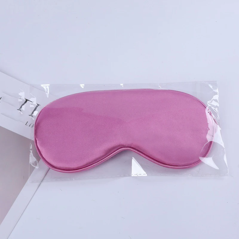 New Design Pure Color Elastic Satin Silk Eye Mask Dropshipping Custom Logo Sleeping Mask