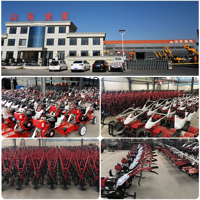 Hand Tractors for Agriculture Mini Power Tiller Trailer Hand Held Walking Tractor Mini Hand Tractor