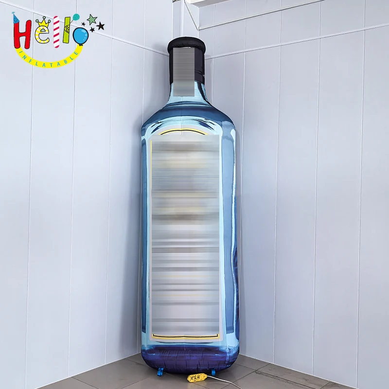 Outdoor Event Advertising Model square Inflatable Gin Wine Bottle Shaped Inflatable