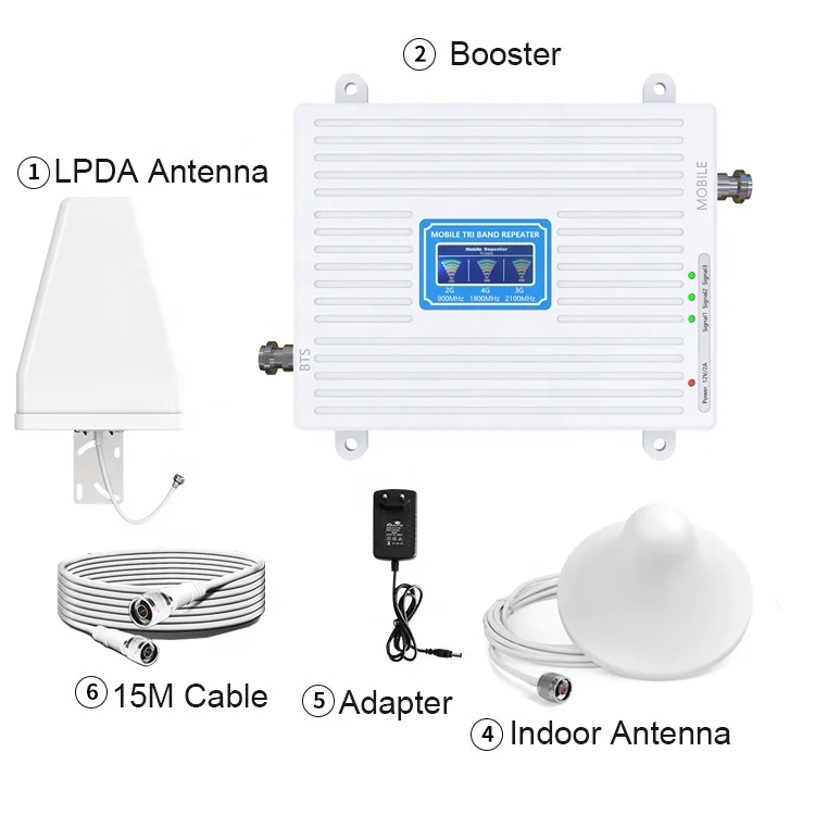 Proutone Amplificatore Segnale Cellulare 3G Gsm 900/2100MHz UMTS Ripetitore Di Segnale Kit Con
