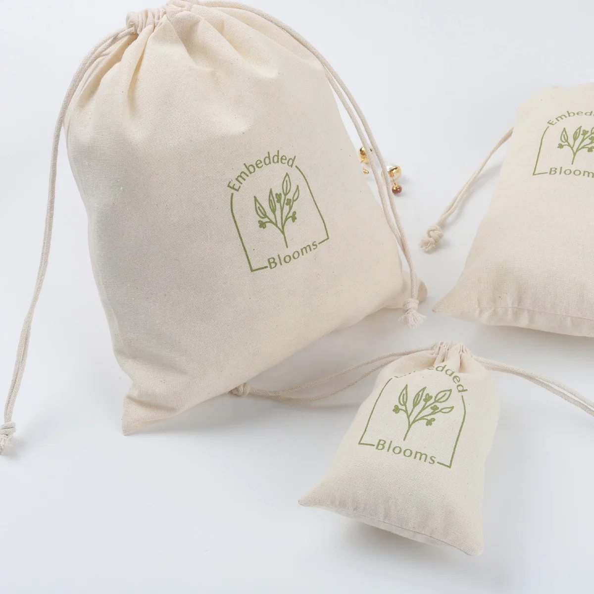 Super Soft Cotton Muslin Gift Drawstring Bag Transparent Cotton ...