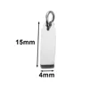 steel silver 4x15mm outer hole