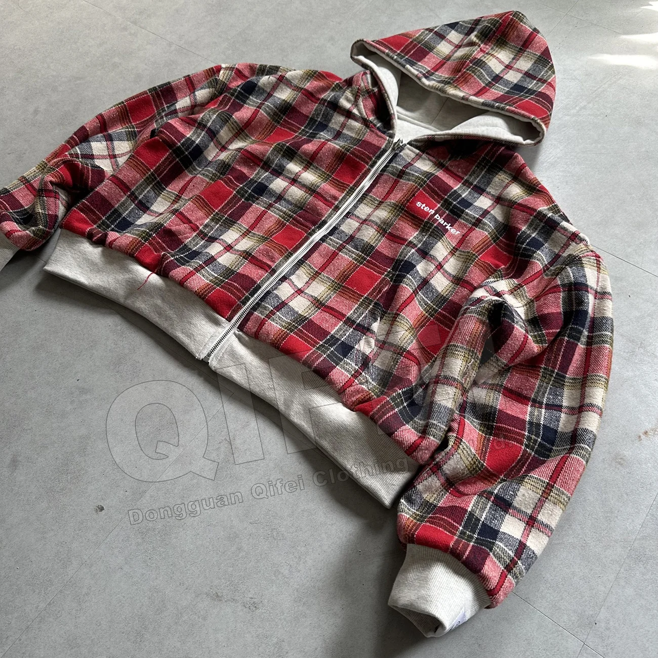 と*き様 00sBAPE PLAID FULL ZIP HOODIE DOUBL Custom Men's Reversible Plaid Double Zipper Hoodie – Striped