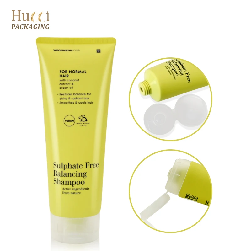 200ml 250ml Yellow Empty Soft Squeeze Cosmetic Bioplastic Sustainable  Tubes for Shampoo Body Lotion  Packaging