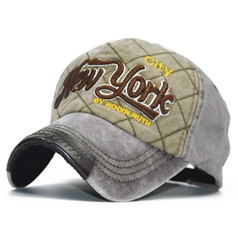 Letter Embroidery Denim Made Old Washed Cotton Spring and Summer High Quality Stone Washed Baseball Cap