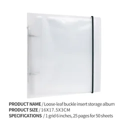 D-образное кольцо ПВХ прозрачный пластиковый фотоальбом для 3/4/5/6 дюймовых фотографий открыток