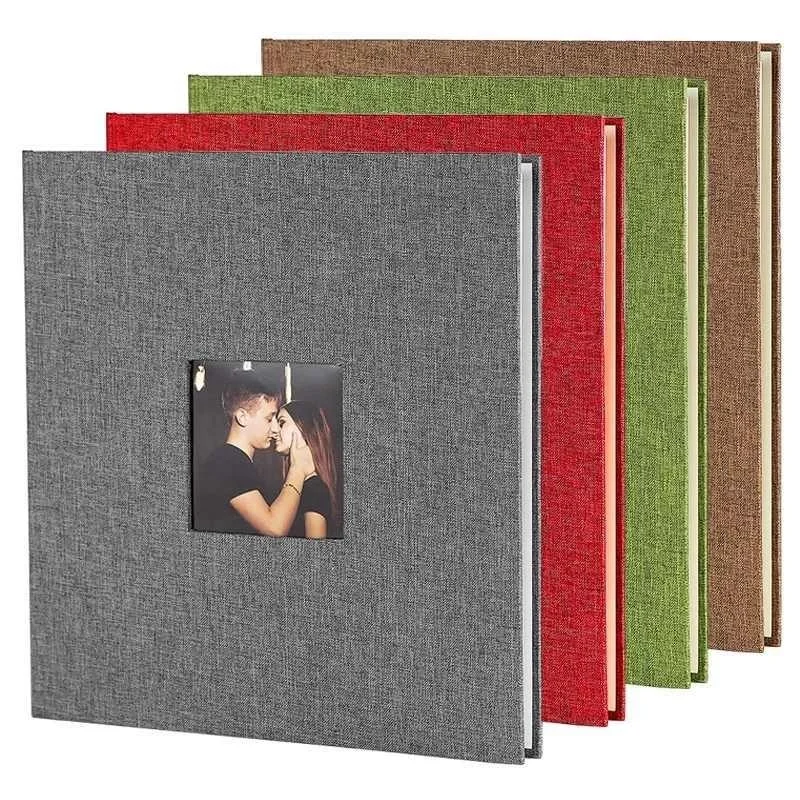 Linen Window Self-adhesive Lamination Photo Album Family Photo Album Paste Type Handmade Stamp Album