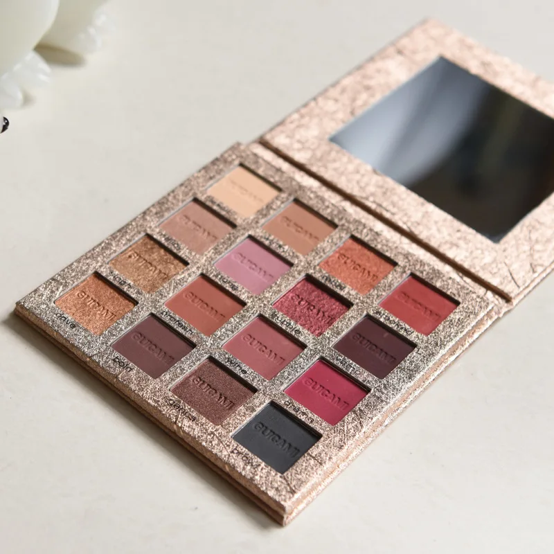 16 color pearlescent sequins do not take off makeup earth color eye shadow plate