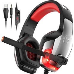 HUNTERSPIDER V4 Gaming Headset: RGB Over-Ear Headphones with