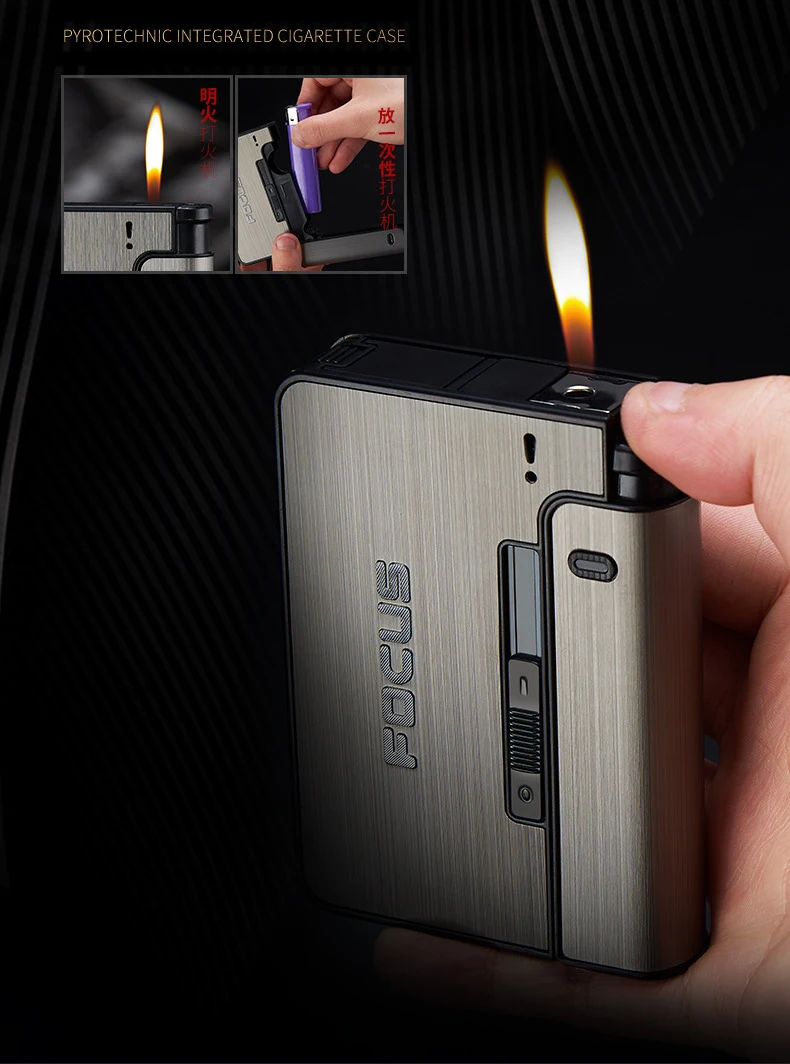 Mherder Custom Waterproof Electronic Metal Blank Cigarettes Lighter Box