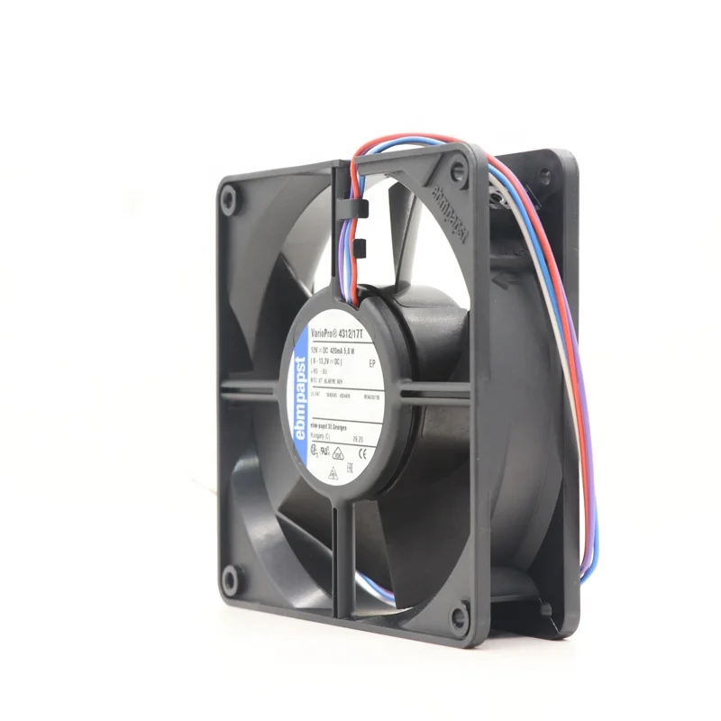 Ebmpapst 4312/17T Cooling Fan - 170 M3/h, 12V DC, 5W