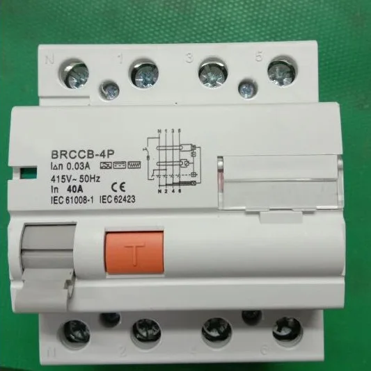 Type B RCD Residual Current Circuit Breaker 25A 40A 63A 30mA 300mA 2P 4P EV Charger Charging Station Class B RCD