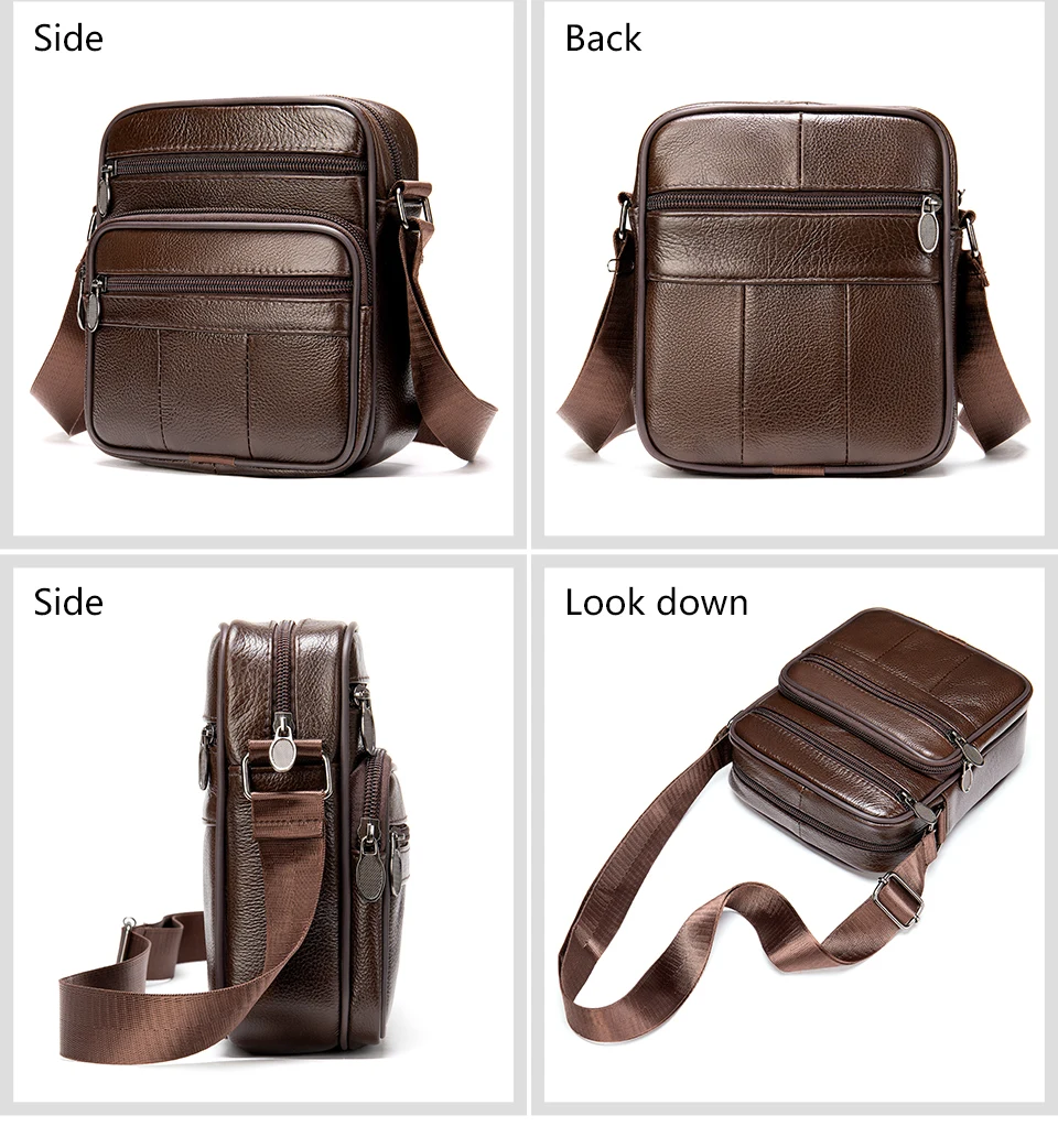 Men's Genuine Leather Crossbody Shoulder Bags High Quality Tote Fashion ...