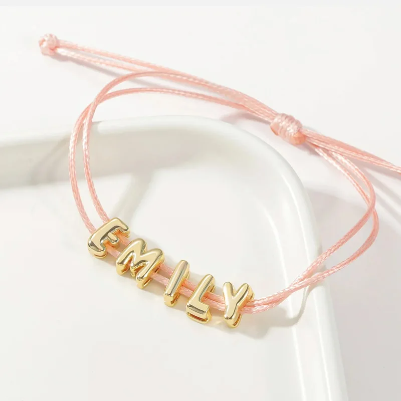 Wholesale Personalized 3d Letter Bubble Name Bracelet Custom DIY Slide ...