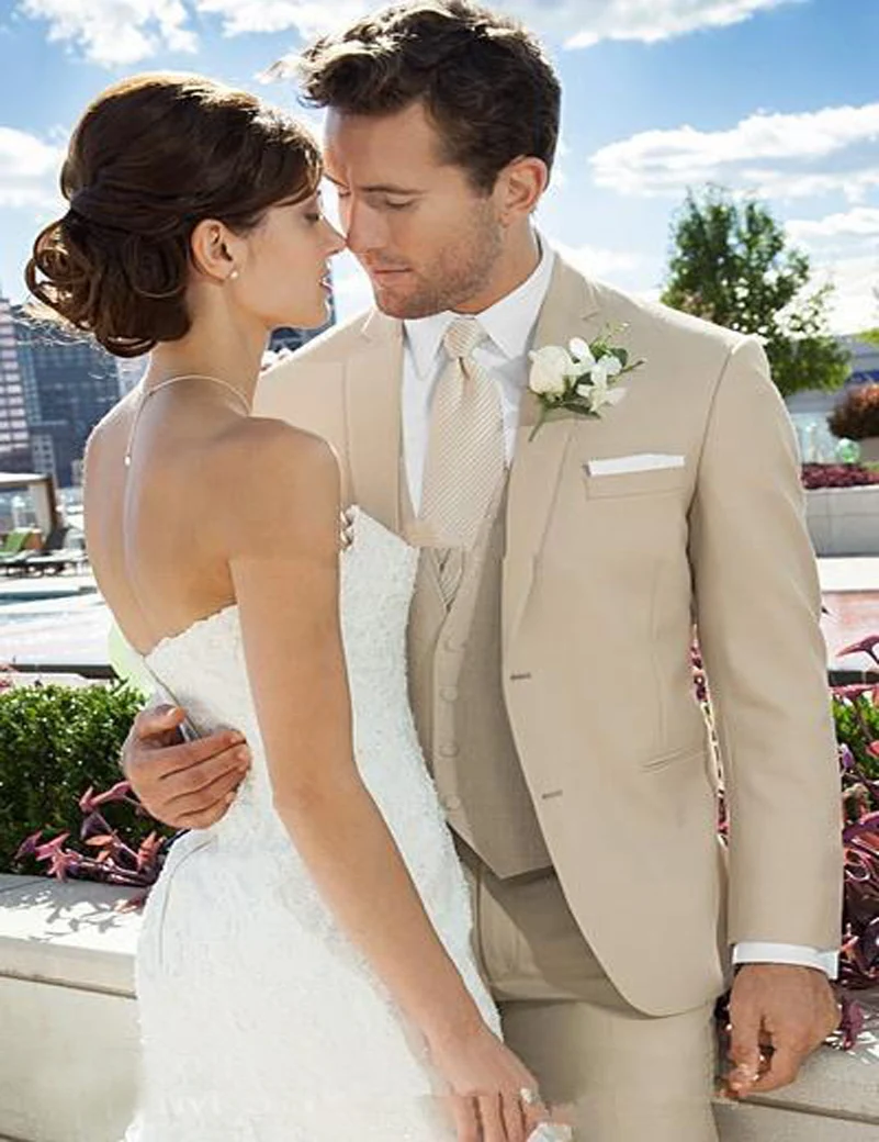 men's tan suits for wedding