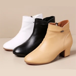 Ladies' Jazz Shoes Gao Bang Middle Heel Latin Shoes Adult Rubber-Soled Square Ballroom Dancing Shoes