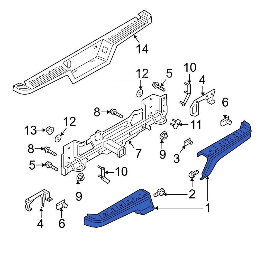 ML3Z17906PAPTM ML3V17A894ABPRAA Left/Right Rear Bumper Corner Cover fo... — 2