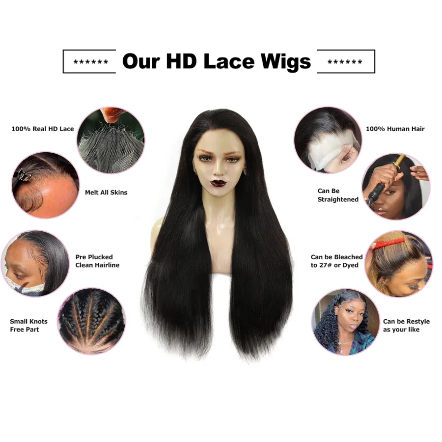 Parrucca hd lace front capelli veri 250 per cento densità liscia_voghion.com
