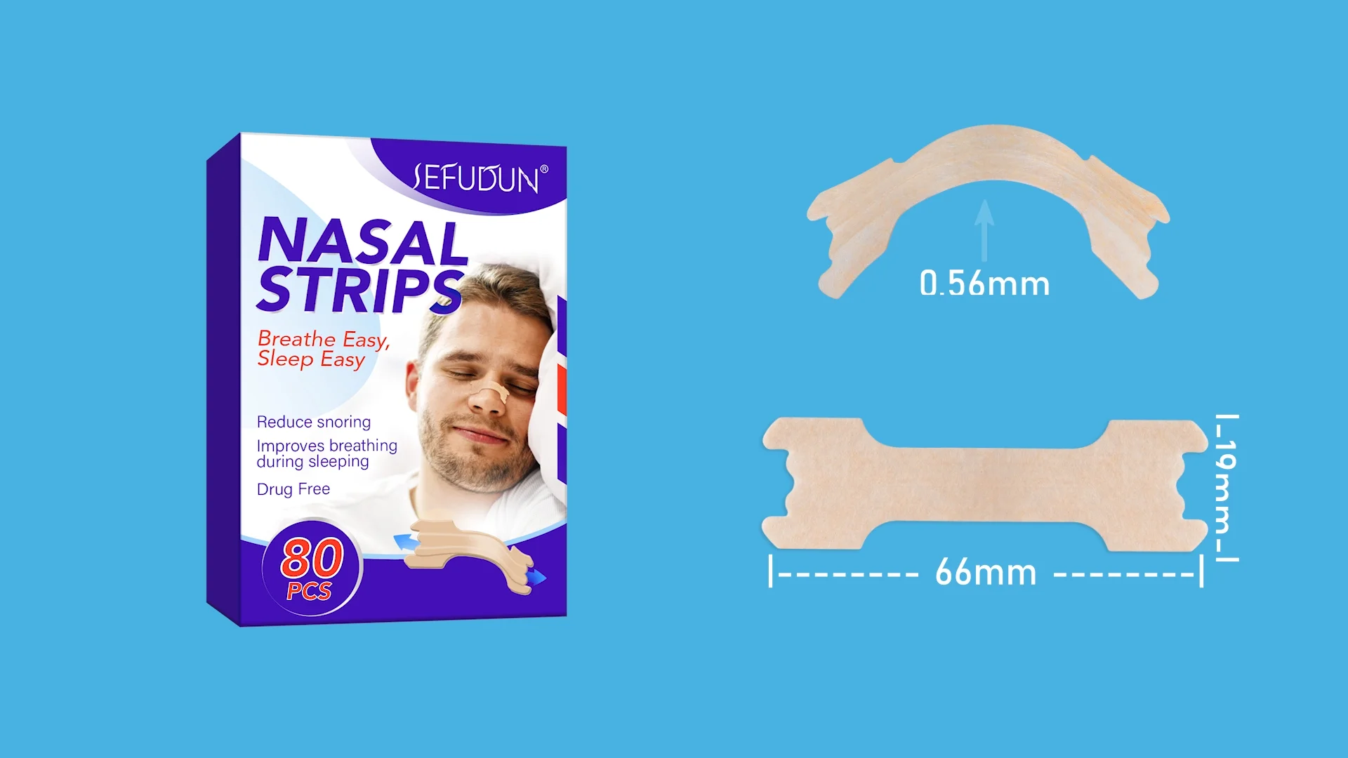 Sefudun Relief Nasal Congestion Improves Sleep Personalized Nose Strips Breathing Custom,Anti