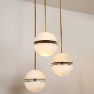 ECOJAS Hotel Villa bar Living Room Decor Lighting New Modern Design Alabaster Chandelier