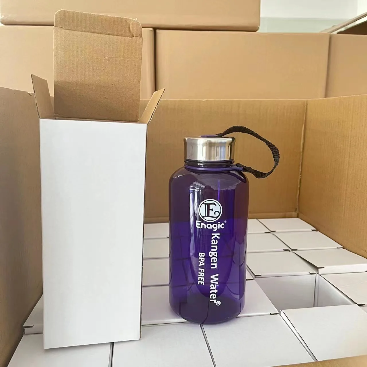 500ml 600ml 1000ml Kangen Tritan Drinking Water Bottle Can Be Customized  logo