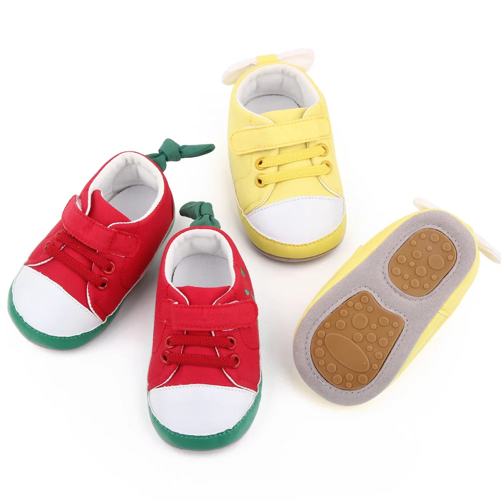 New Arrival Casual Baby Shoes Boys Girls TPR Sole Red Yellow Baby Toddler Shoes  Wholesale factory