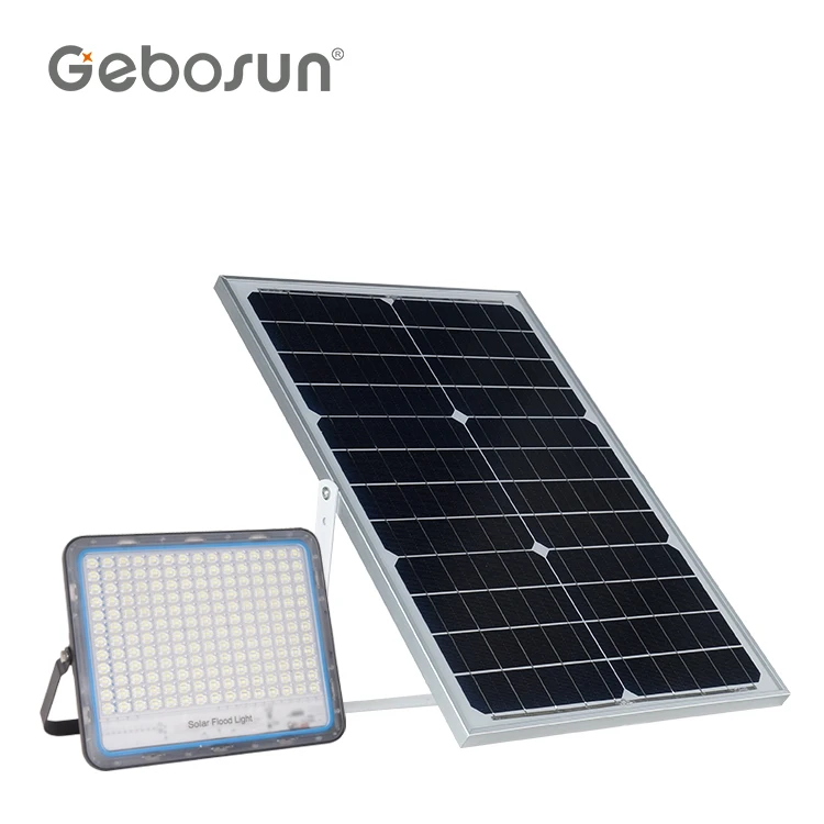 GEBOSUN Remote control SMD IP65 outdoor waterproof 40w 60w 100w 200w solar led flood light