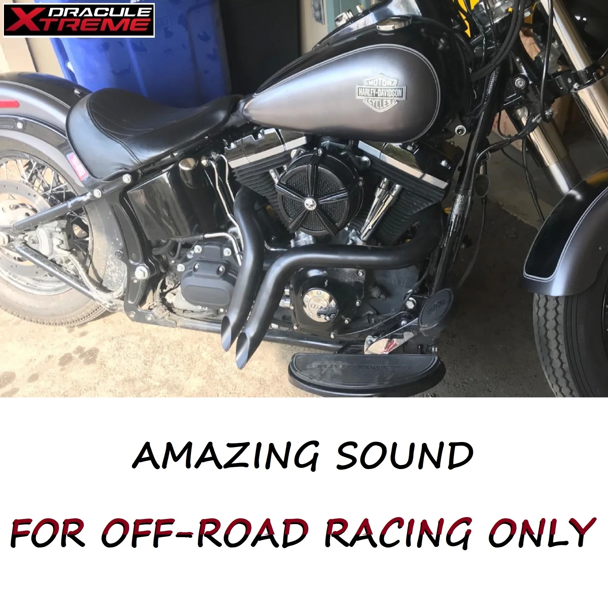 2 Into 2 Exhaust Pipe For Harley Sportster,Softail,Dyna,Or Touring