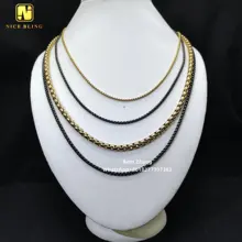 Hip Hop Stylish Fashion Rope Chains 316L Stainless Steel Jewelry Multi Color Necklaces For Men Women Decoration
