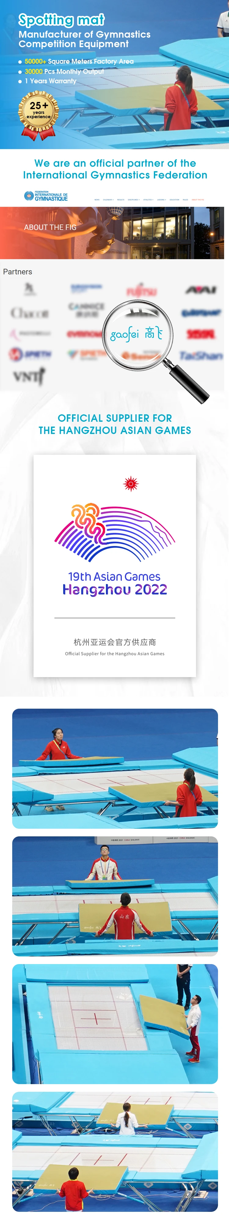 Gaofei Spotting Mat Professional Trampoline Spotter Mat Gymnastics