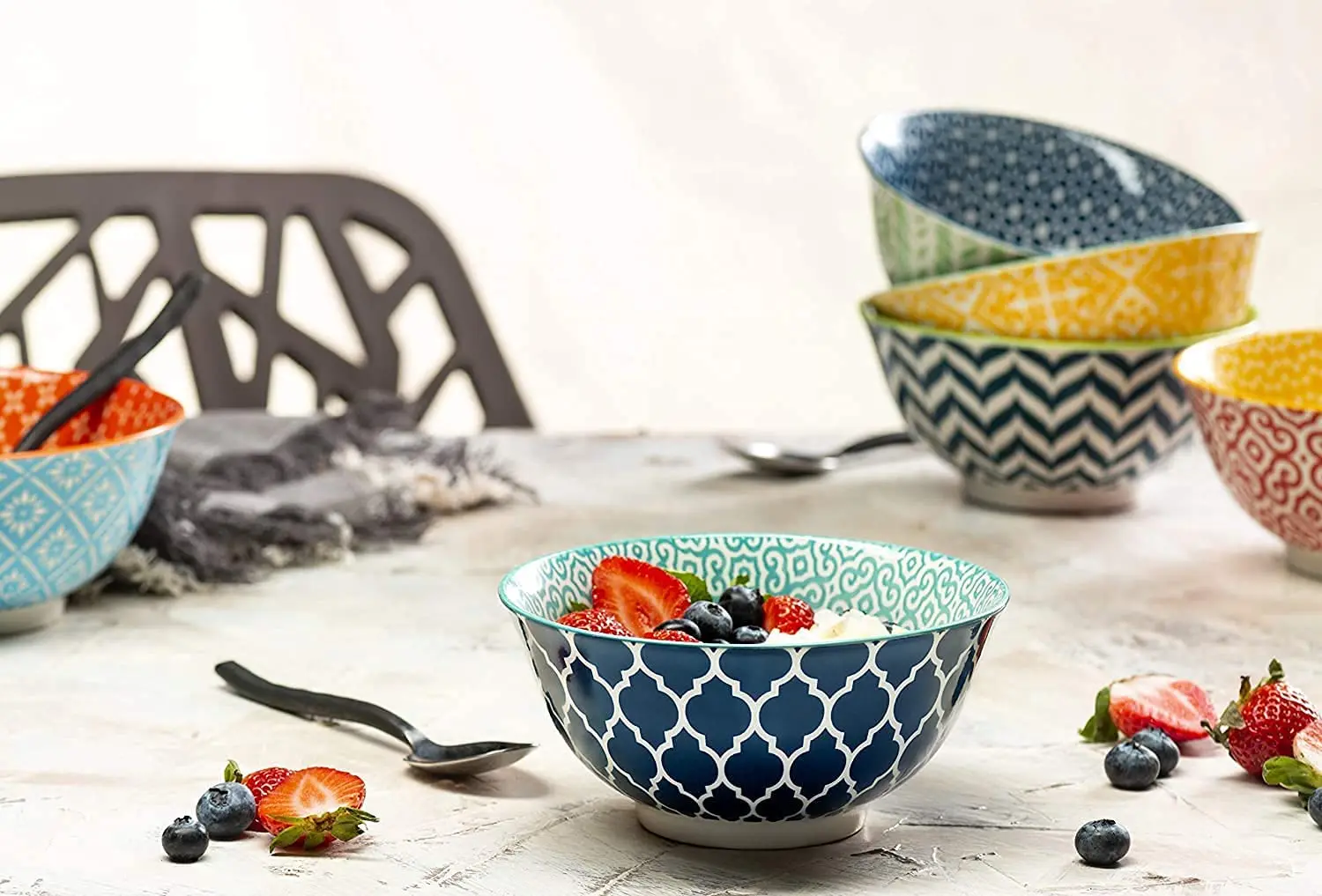 2023 Glazed Ceramic Dinner Bowls Porcelain Tableware Salad Soup Bowl Set for Restaurant and Party Food Serving factory