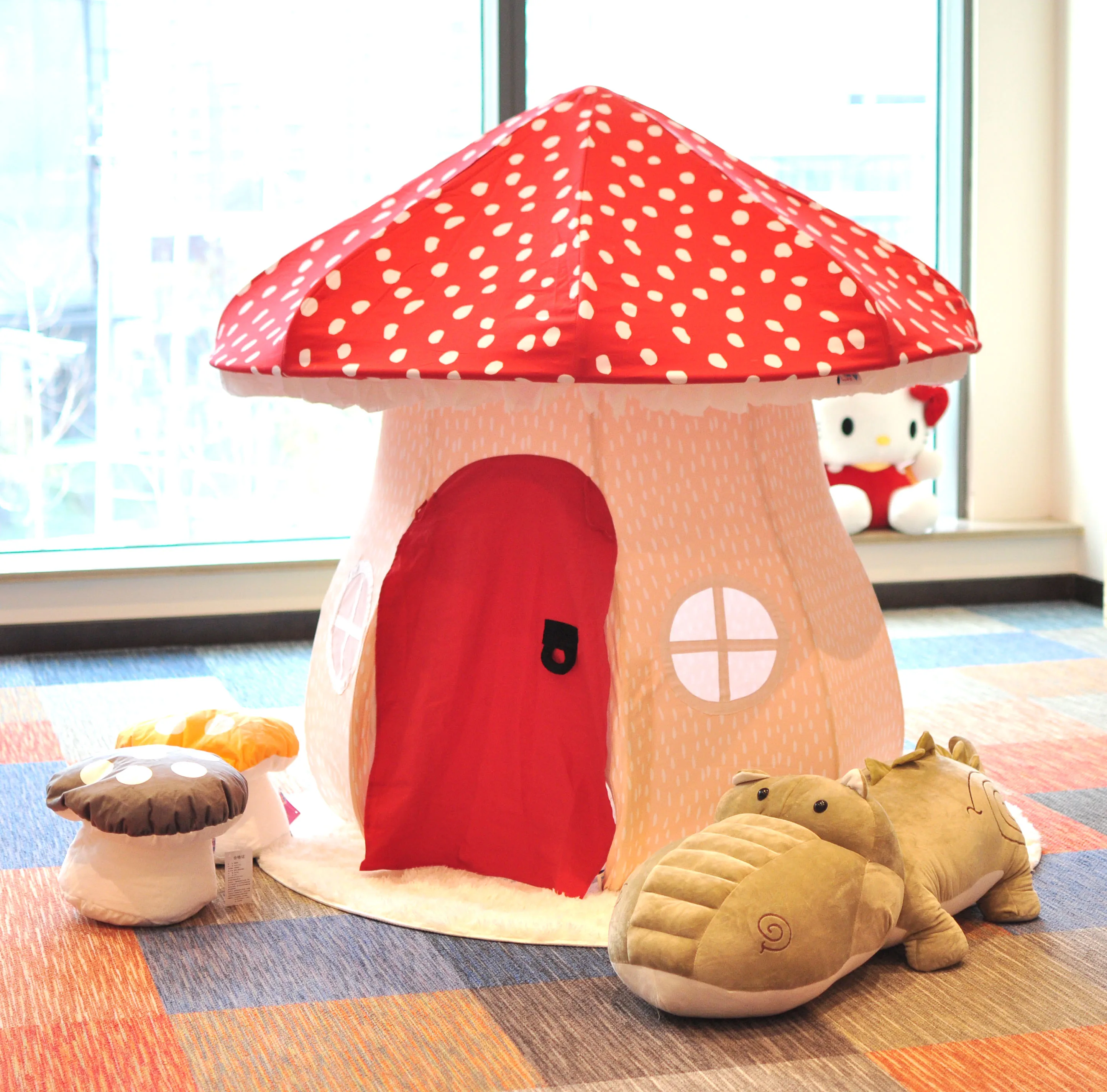 Tente en forme de champignon pour enfants, accessoires de photographie,  maison de jeu, poupée, chalet, décoration de la maison