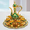 (Small shell wine set) Gold and green