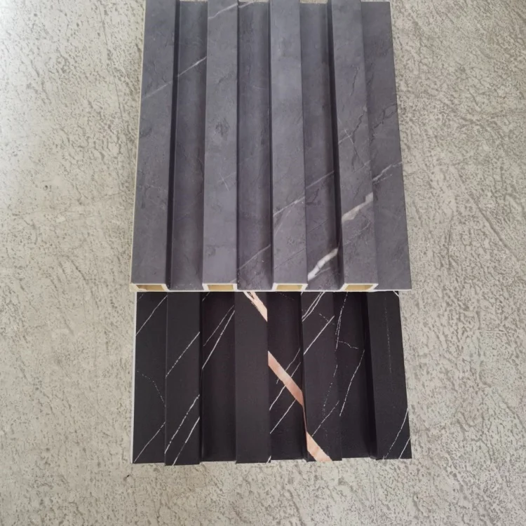 Interior Fluted Wall Panel Sheet Pvc Marble White Wood 3d Wallpanel Wpc Panels Wall Cladding Foshan Manufacturers